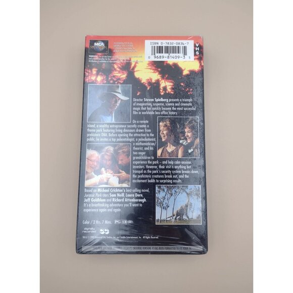 Jurassic Park VHS Tape NEW SEALED 1993 Spielberg Dinosaurs Rebate Sticker - Picture 3 of 6